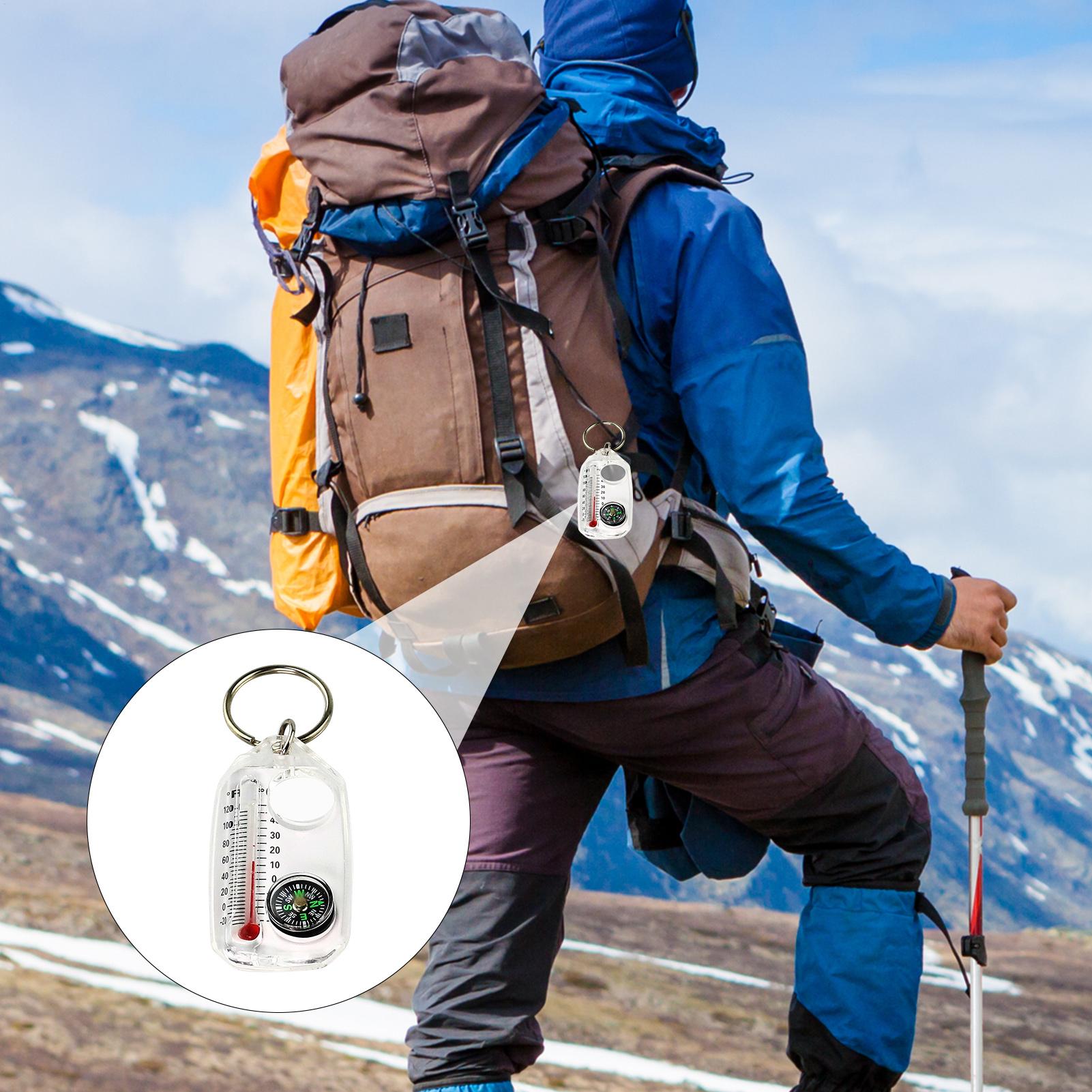 Outdoor Hunting Guide - Brújula y Termómetro Portátiles para Llavero,