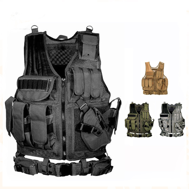 Outdoor Hunting Vest - Chaleco táctico Molle ajustable, chalecos de