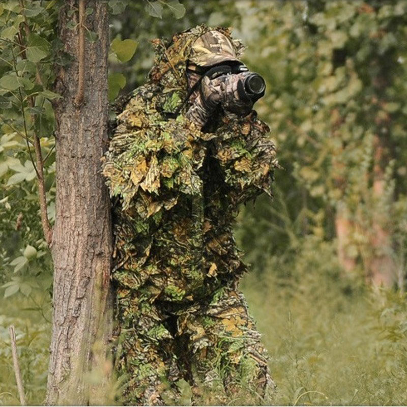 Camouflage Hunting Jacket - Traje Ghillie para exteriores, ropa de
