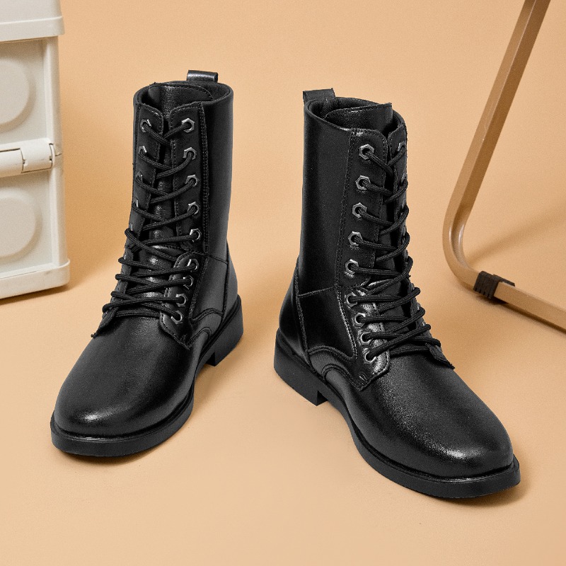 Botas de Cuero de Caña Alta, B - Outdoor Hunting Boots For Men reseña y precio