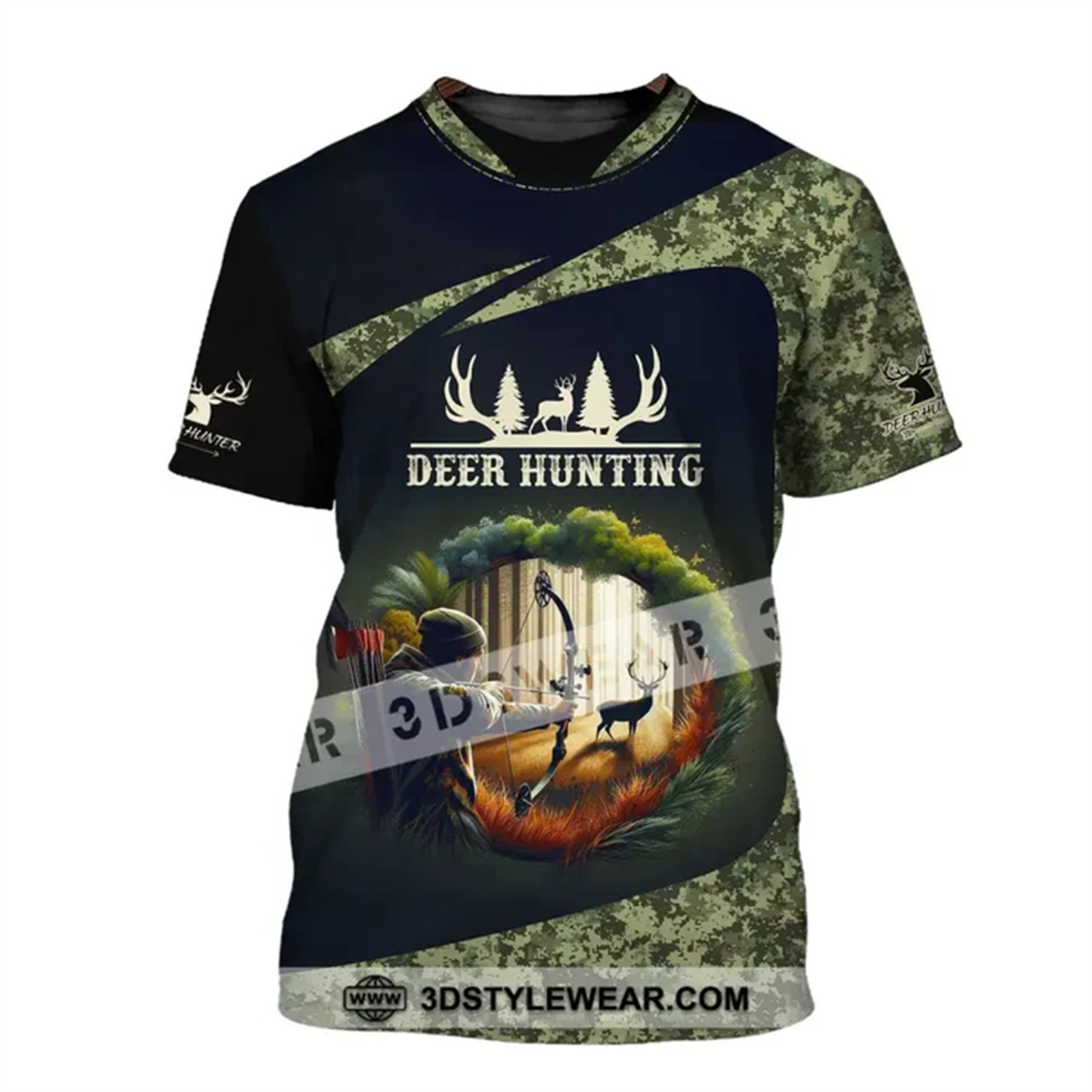 Camiseta de manga corta con es - Outdoor Hunting Paintings reseña y precio