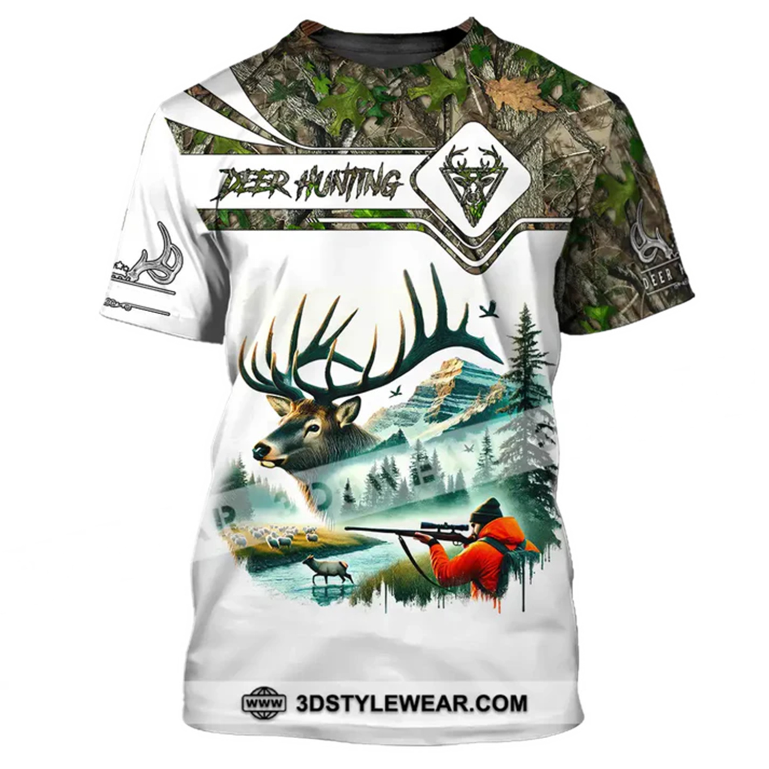 Camiseta de manga corta con es - Outdoor Hunting Paintings reseña y precio
