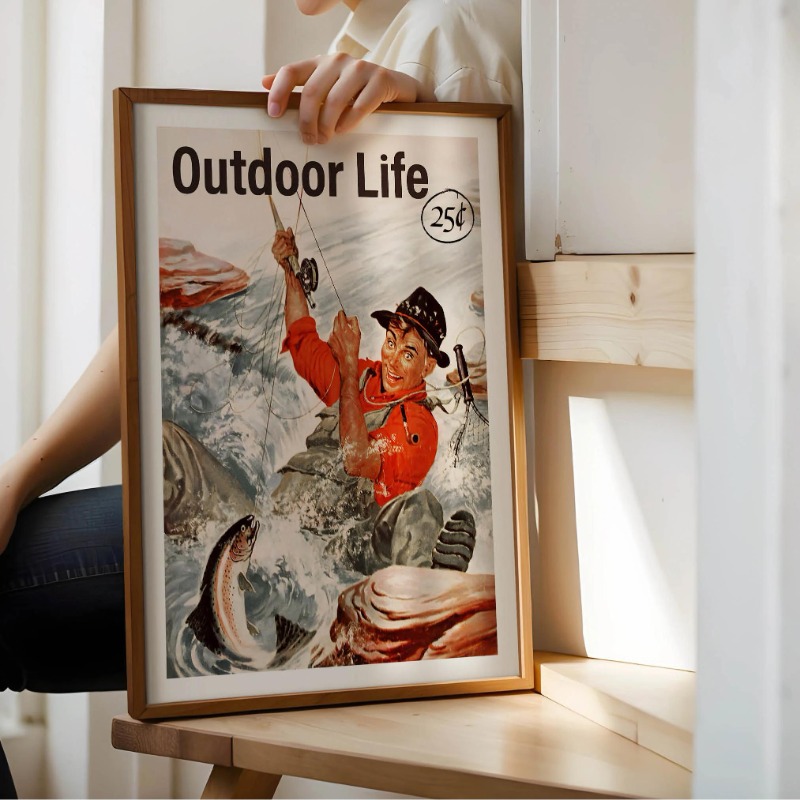 Impresión en lienzo de pesca c - Outdoor Hunting Paintings reseña y precio