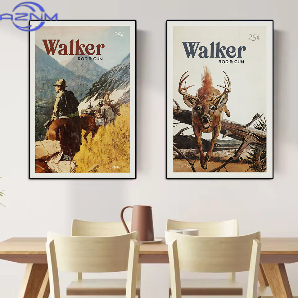 AZNM Póster Retro de Animales  - Outdoor Hunting Paintings reseña y precio