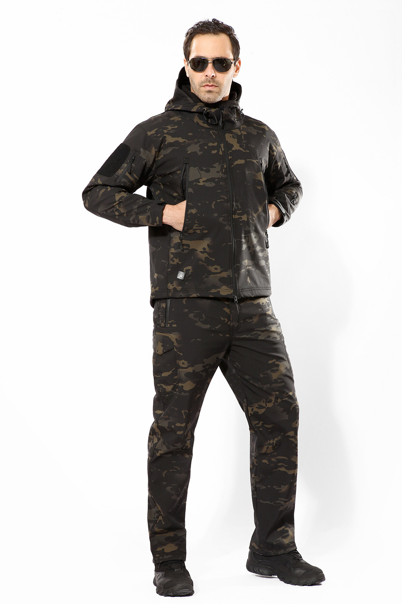 Chaqueta táctica de concha sua - Camouflage Hunting Jacket reseña y precio